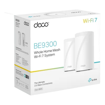 Sistema Mesh Wi-Fi 7 / Triple Banda BE9300 Mbps / 2 Puertos 2.5 GbE Auto WAN/LAN / 4 Antenas Internas / AI Roaming / HomeShield