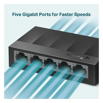 Switch / 5 Puertos Gigabit / 10 Gbps / Fanless / 3.5×2.8×0.9 in