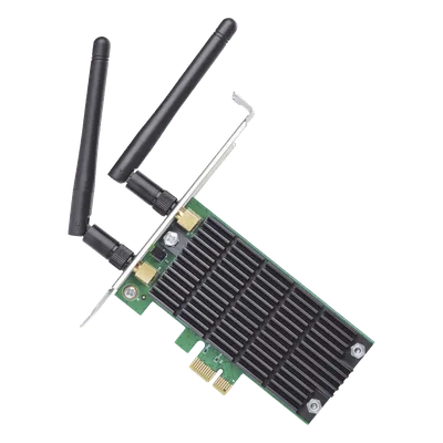 Adaptador PCI Express Wi-Fi / Doble Banda AC1200 / 2.4 y 5 GHz / 2x2 MU-MIMO / Antenas Desmontables 2 dBi / Perfil Bajo y Completo