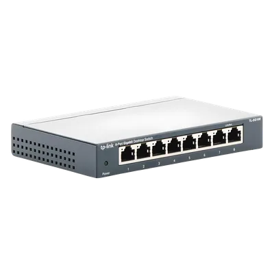 Switch Gigabit / 8 Puertos 10/100/1000 Mbps / 11.9 Mpps / No Administrable / Escritorio o Bastidor