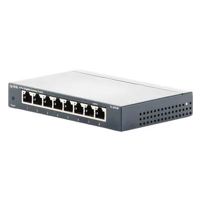 Switch Gigabit / 8 Puertos 10/100/1000 Mbps / 11.9 Mpps / No Administrable / Escritorio o Bastidor