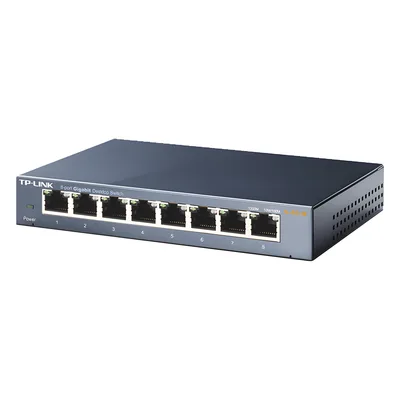 Switch Gigabit / 8 Puertos 10/100/1000 Mbps / 11.9 Mpps / No Administrable / Escritorio o Bastidor