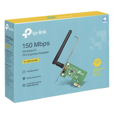 Adaptador Inalámbrico PCI Express / 150 Mbps / Banda 2.4 GHz / Antena Desmontable 2 dBi / IEEE 802.11n/g/b