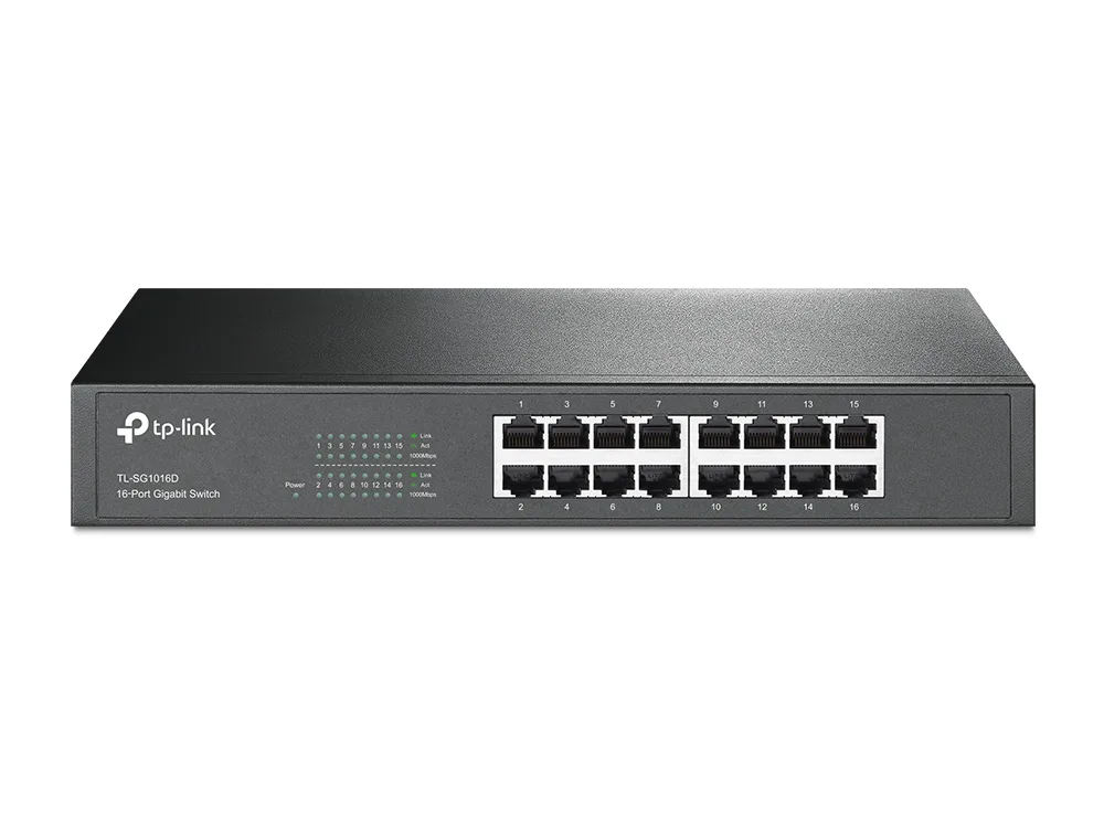 Switch Gigabit no administrable / 16 puertos 10/100/1000 Mbps / 35.7 Mpps / Escritorio o rack