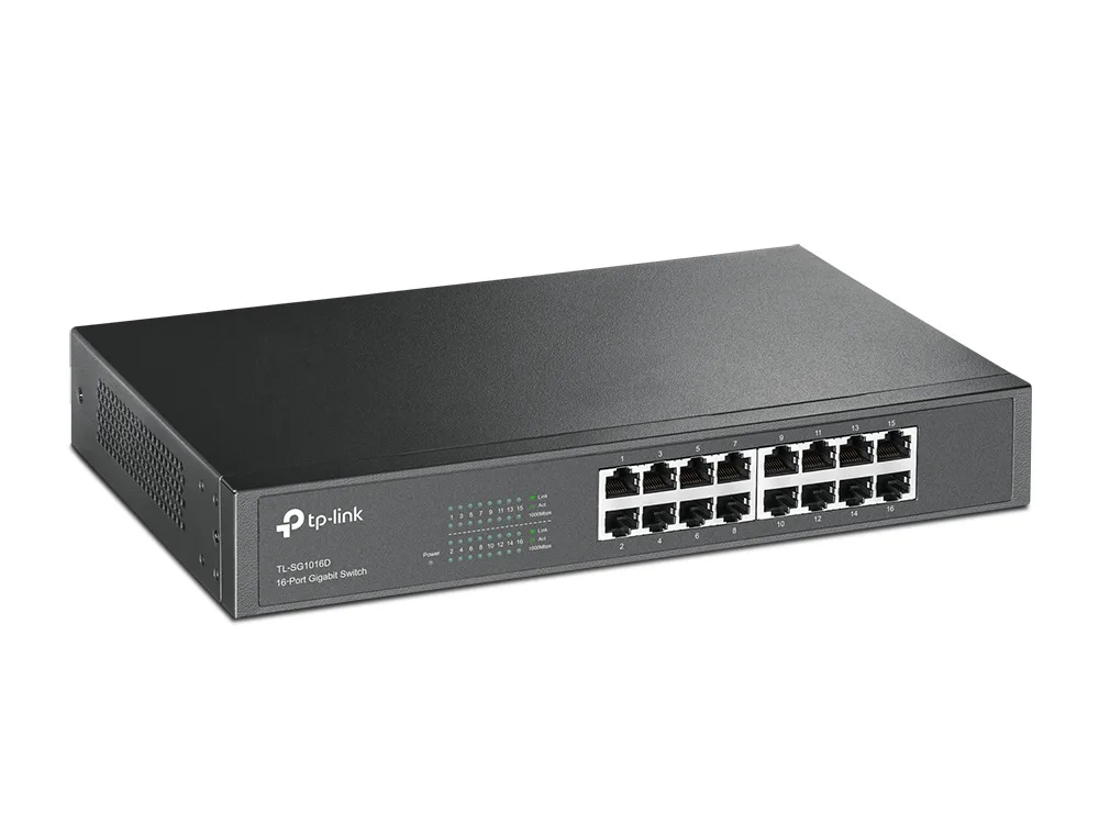 Switch Gigabit no administrable / 16 puertos 10/100/1000 Mbps / 35.7 Mpps / Escritorio o rack