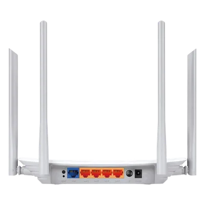 Router Wi-Fi 5 / Doble Banda AC1200 / 4 Antenas Externas / 4 Puertos LAN 10/100 Mbps / MU-MIMO 2x2 / Modo Triple Operación