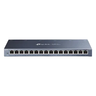 Switch / 16 Puertos Gigabit / 10/100/1000 Mbps / Fanless / Escritorio o Pared