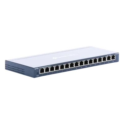 Switch / 16 Puertos Gigabit / 10/100/1000 Mbps / Fanless / Escritorio o Pared