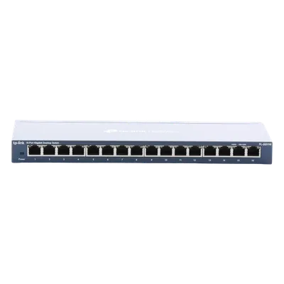 Switch / 16 Puertos Gigabit / 10/100/1000 Mbps / Fanless / Escritorio o Pared