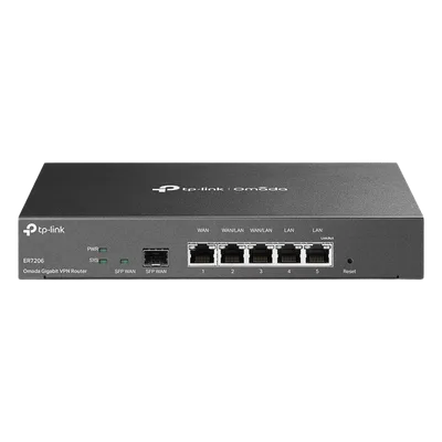 Router Empresarial Multi-WAN / 5 Puertos Gigabit / 1 Puerto SFP / 150,000 Sesiones Concurrentes / 55 Túneles OpenVPN / 100 Túneles IPsec / Gestión Cloud Omada