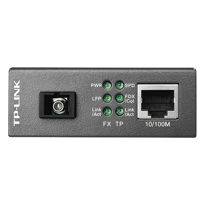 Convertidor de Medios WDM / Fibra Monomodo SC / 20 km (12.4 mi) / 10/100 Mbps / Longitud de Onda 1310/1550 nm / Plug and Play