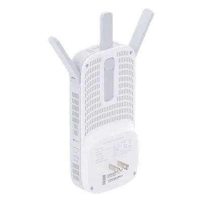 Repetidor WiFi AC / 1750 Mbps / Doble Banda 2.4 y 5 GHz / Puerto Gigabit / 3 Antenas Externas / Cobertura 929 m² (10,000 ft²)