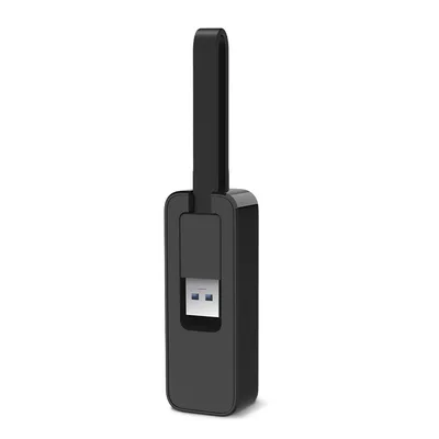 Adaptador de red / USB 3.0 a RJ45 / Gigabit Ethernet 10/100/1000Mbps / Cable plegable / 2.8 x 1.0 x 0.6 in