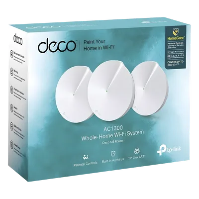 Kit Mesh Wi-Fi 5 / AC1300 Mbps / 2 Puertos Gigabit WAN/LAN / 4 Antenas Internas MU-MIMO / App Deco iOS/Android / HomeCare