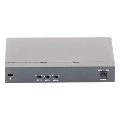 Switch PoE no administrable / 6 puertos 10/100 Mbps / 4 puertos PoE 802.3af/at / Presupuesto 67 W / Extensor hasta 250 m (820 ft) / Prioridad video