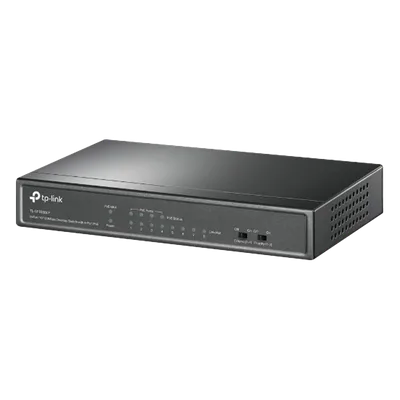 Switch PoE No Administrable / 8 puertos 10/100 Mbps / 4 puertos PoE 802.3af / Presupuesto 41 W / Extensión PoE hasta 250 m / 0.56 x 0.32 x 0.09 pies