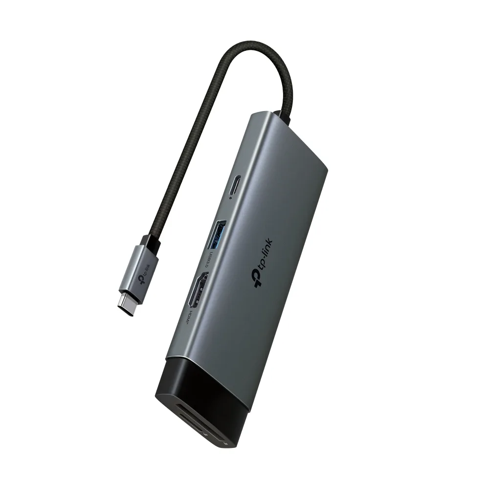 Adaptador HUB / 6 en 1 / USB-C / HDMI 4K 60Hz / Ethernet Gigabit / USB-C + 2x USB-A / PD 100W