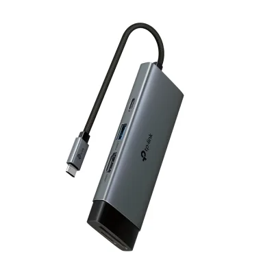 Adaptador HUB / 6 en 1 / USB-C / HDMI 4K 60Hz / Ethernet Gigabit / USB-C + 2x USB-A / PD 100W