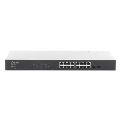 Switch Administrable / 16 Puertos Gigabit RJ45 / 2 Puertos SFP 1G / Rendimiento 36 Gbps / Sin Ventilador / Gestión Centralizada OMADA