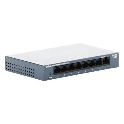 Switch de Escritorio / 8 Puertos Gigabit 10/100/1000 Mbps / Carcasa Metálica / Green Ethernet / Plug-and-Play