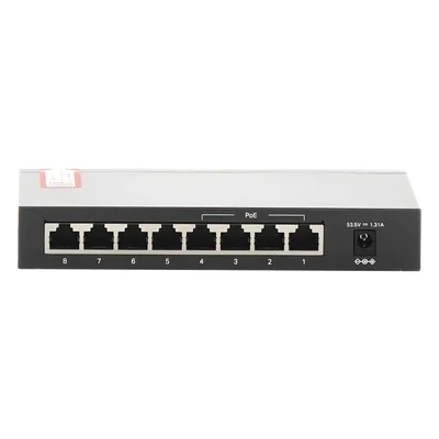 Switch PoE+ No Administrable / 8 Puertos 10/100 Mbps / 4 Puertos PoE 802.3af/at / 66W / Alcance Extendido 250 m (820 pies) / Sin Ventilador