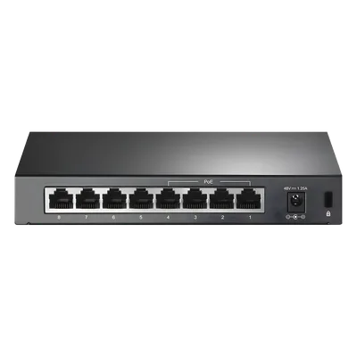 Switch PoE+ No Administrable / 8 Puertos 10/100 Mbps / 4 Puertos PoE 802.3af/at / 66W / Alcance Extendido 250 m (820 pies) / Sin Ventilador