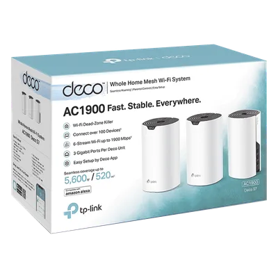 Sistema Mesh Wi-Fi / Doble Banda AC1900 Mbps / 3 Nodos / 3 Puertos Gigabit WAN/LAN Auto-Detect / 3 Antenas Internas / App iOS Android