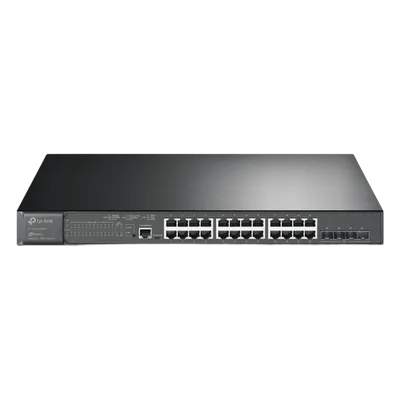 Switch PoE+ Administrable L2+ / 24 Puertos Gigabit PoE+ / 4 Puertos SFP+ 10G / Presupuesto PoE 384W / Rendimiento 128 Gbps / Montaje en Rack