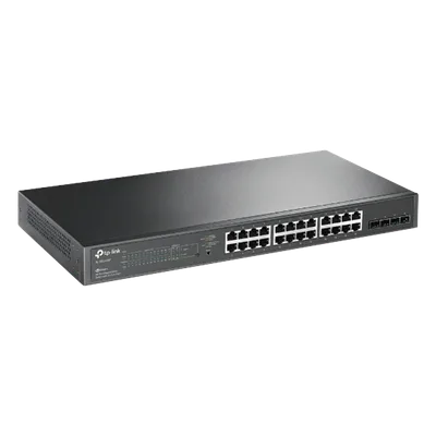 Switch PoE+ Administrable / 24 Puertos Gigabit / 4 Ranuras SFP / 250W PoE Total / SDN Cloud / Enrutamiento Estático