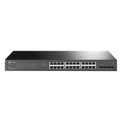 Switch PoE+ Administrable / 24 Puertos Gigabit / 4 Ranuras SFP / 250W PoE Total / SDN Cloud / Enrutamiento Estático