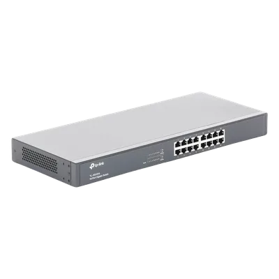 Switch Gigabit no administrable / 16 puertos 10/100/1000 Mbps / Rack o escritorio / 35.7 Mpps / 1.19 ft (0.36 m) de profundidad
