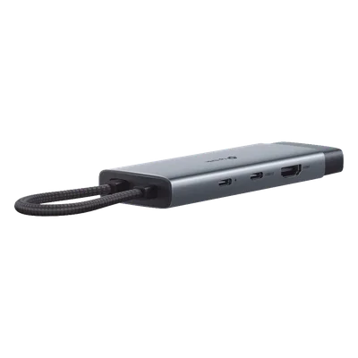 Adaptador HUB / 6 en 1 / USB-C / HDMI 4K@60Hz / Ethernet Gigabit / 100W PD / 4.65 x 1.69 x 0.56 in