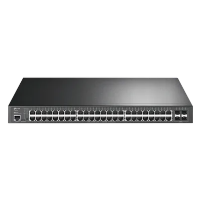 Switch PoE+ L2+ / 48 Puertos Gigabit / 4 SFP 1G / Presupuesto PoE 384W / Rendimiento 104 Gbps / Montaje en Rack