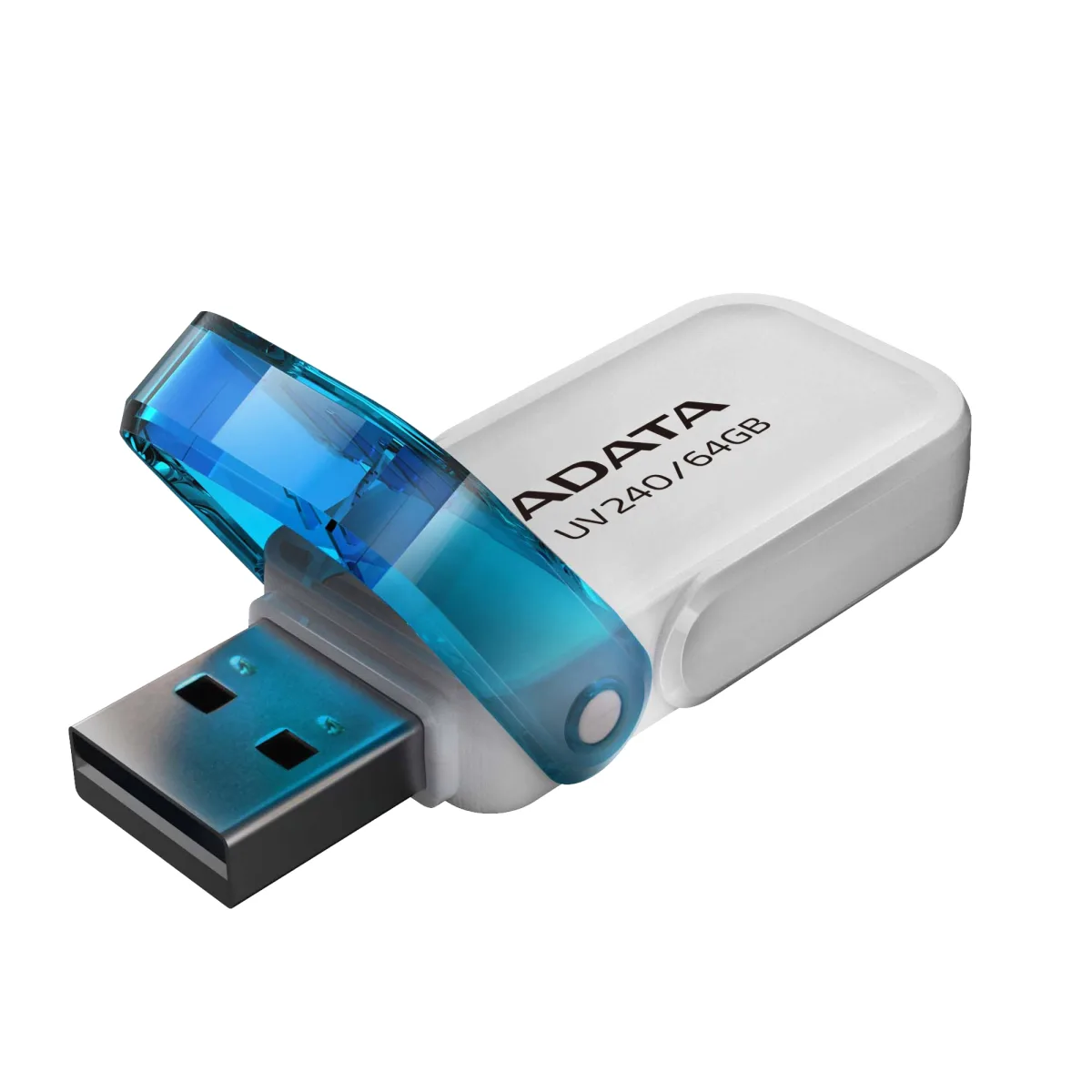 ADATA USB 64GB UV240 2.0 WITHE TAPA COGANTE AUV240-64G-RWH