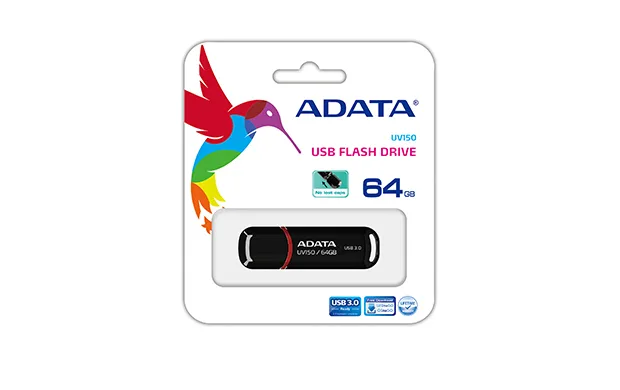 ADATA USB 64GB UV150 BLACK 3.0 AUV150-64G-RBK
