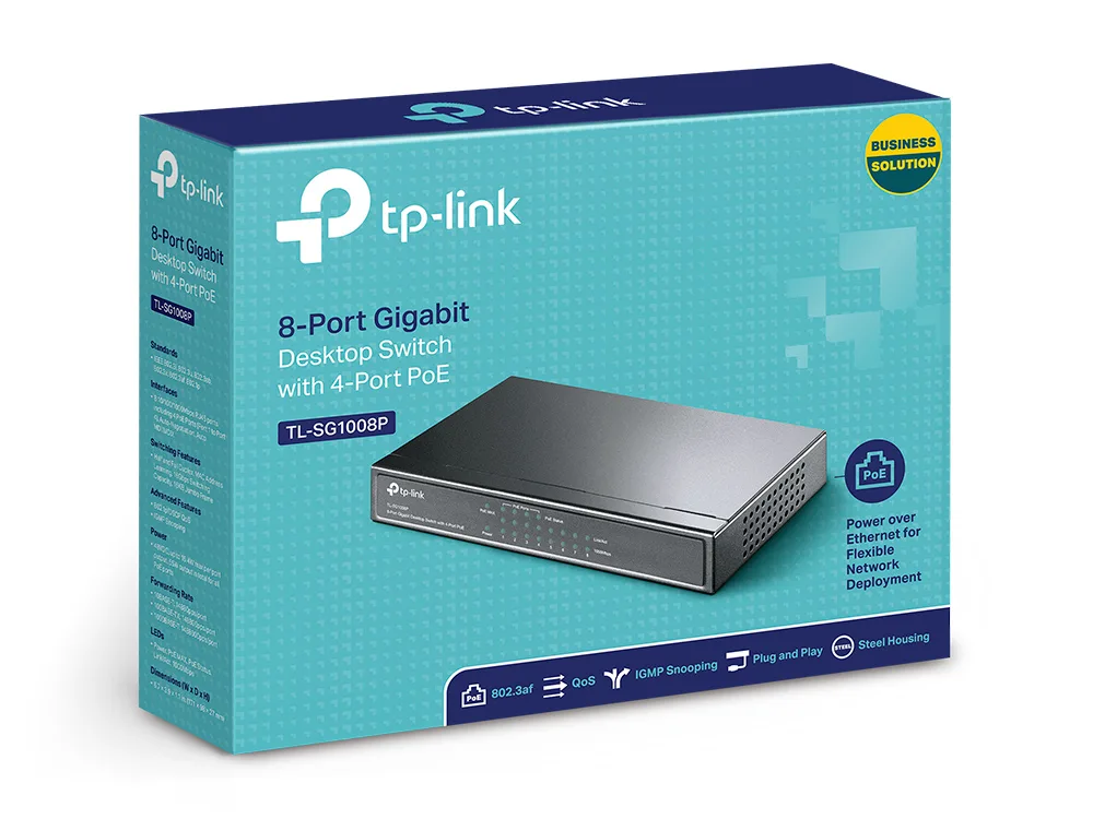 Switch TP-Link 8 puertos Gigabit PoE