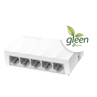 Switch no administrado / 5 puertos 10/100Mbps / Fanless / Green Ethernet / 83.6 x 45.7 x 22.8 mm