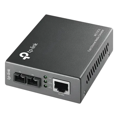 Convertidor de Medios / Fibra Óptica Monomodo / 1 Puerto RJ45 10/100 Mbps / Puerto SC 100 Mbps / Alcance 20 km (65,616.8 ft) / Plug and Play