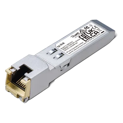 Transceptor mini-GBIC SFP+ RJ45 / 10GBASE-T a 100BASE-TX / Hasta 30 m (98.4 pies) / Metal