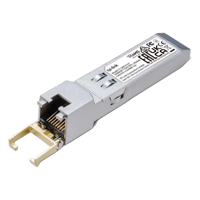 Transceptor mini-GBIC SFP+ RJ45 / 10GBASE-T a 100BASE-TX / Hasta 30 m (98.4 pies) / Metal