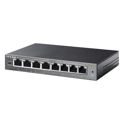 Switch PoE Easy Smart / 8 puertos Gigabit / 4 puertos PoE 802.3af / 55 W total / 11.9 Mpps