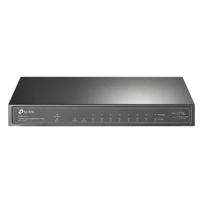 Switch PoE+ / 8 Puertos Gigabit PoE+ / 1 Puerto Gigabit Uplink / 1 Puerto SFP / 63W PoE Total / 20 Gbps