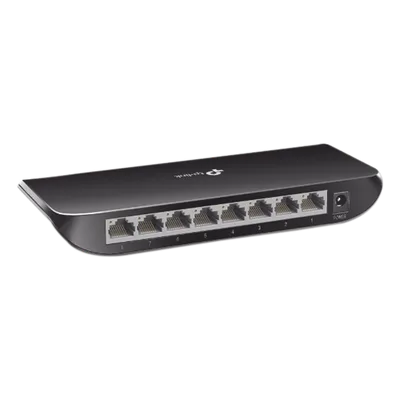 Switch de escritorio / 8 puertos RJ45 / Gigabit 10/100/1000 Mbps / Green Ethernet / Montaje pared o sobremesa