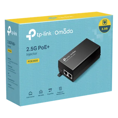 Inyector PoE+ / 30W / 2 Puertos 2.5 Gbps / 802.3af/at / Alcance 100 m (328 ft) / Plug and Play
