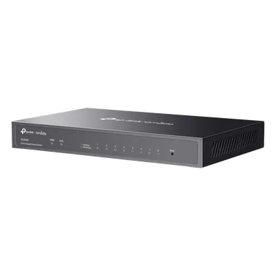 Switch Administrado Gigabit / 8 Puertos / 16 Gbps Capacidad Switching / 11.90 Mpps / PoE PD / Fanless / Montaje Pared-Escritorio