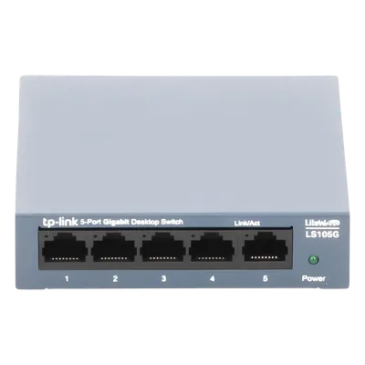 Switch de Escritorio / 5 Puertos Gigabit / 10/100/1000 Mbps / Carcasa Metálica / Auto-MDI/MDIX / Green Ethernet