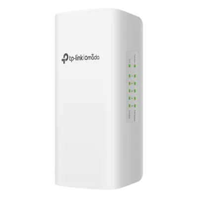 Switch PoE para Exterior / 5 Puertos Gigabit / PoE++ 90W IN / 4x PoE+ 64W OUT / IP55 / 10 Gbps / Gestión Omada