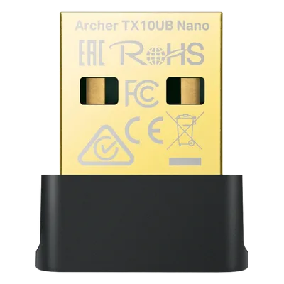 Adaptador USB Nano Wi-Fi 6 / Dual Band 900 Mbps / Bluetooth 5.3 BLE / WPA3 / 1024-QAM / OFDMA / MU-MIMO / 0.76 × 0.62 × 0.29 in