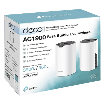Kit Mesh Wi-Fi / Doble Banda AC1900 Mbps / 3 Puertos Gigabit WAN/LAN / 3 Antenas Internas / Administración por App / Cobertura Inteligente