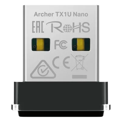 Adaptador USB Wi-Fi 6 / 287 Mbps / 2.4 GHz / Nano 17.5 × 15.8 × 7.1 mm / MU-MIMO / OFDMA / Driver Pre-cargado